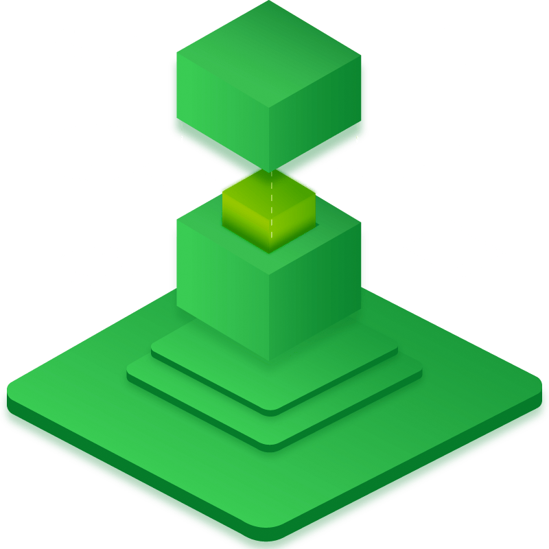 Representation of all layers of the blockchain