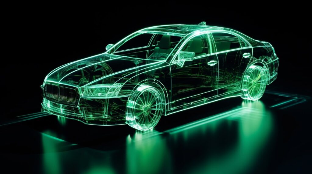 Digital twin of car green